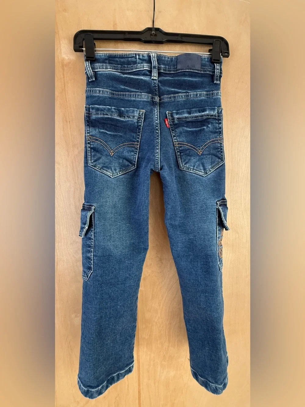 Rare Archival EVISU Kids Lot 2001 Multi-Pocket Cargo Jeans - Vintage Size 32